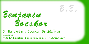 benjamin bocskor business card